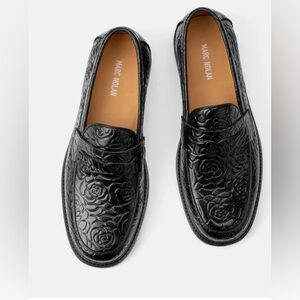 Marc Nolan Embossed Leather Loafers Size 9